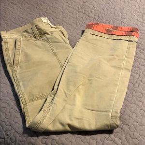 LL Bean Standard Fit Cotton Lined Khakis